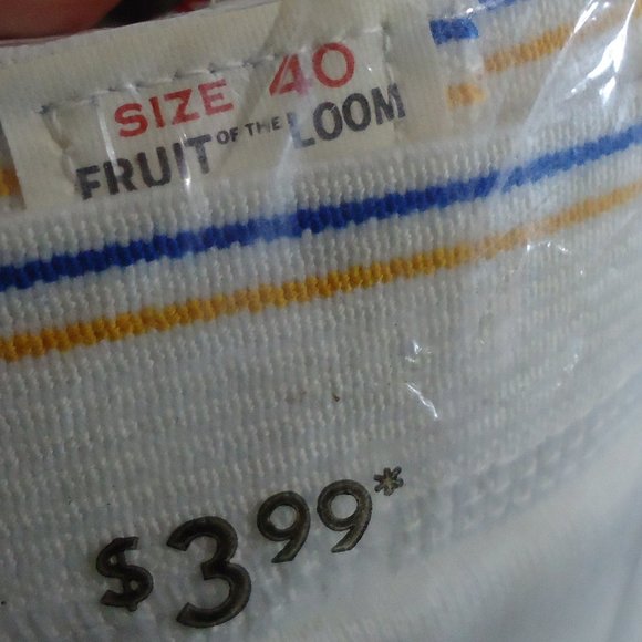 NOS Tighty White Cotton USA Made Briefs Vtg sz 40